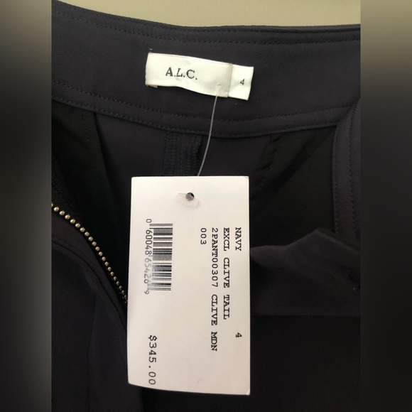 NWT A.L.C. Clive Tail High Waist Navy Blue Shorts Size 4 - Picture 12 of 12